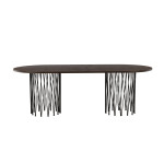 Paris Prix Table à Manger Design "Stone" 220cm Marron