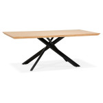 paris prix Table à Manger en Bois "Laby" 200cm Naturel & Noir