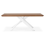 Paris Prix Table à Manger En Bois "Laby" 200cm Noyer & Blanc