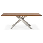 Paris Prix Table à Manger En Bois "Laby" 200cm Noyer & Métal