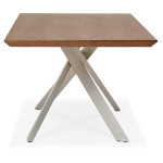 Paris Prix Table à Manger En Bois "Laby" 200cm Noyer & Métal