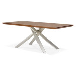Paris Prix Table à Manger En Bois "Laby" 200cm Noyer & Métal