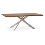 paris prix Table à Manger en Bois "Laby" 200cm Noyer & Métal