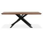 Paris Prix Table à Manger En Bois "Laby" 200cm Noyer & Noir