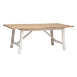 paris prix Table à Manger en Bois "Olbia" 200cm Blanc