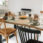 Paris Prix Table à Manger En Bois "Skidal" 200cm Marron