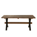 Paris Prix Table à Manger En Bois Vieilli "Fannie" 180cm Marron