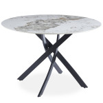 Paris Prix Table à Manger En Céramique "Marta" 120cm Blanc