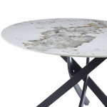 Paris Prix Table à Manger En Céramique "Marta" 120cm Blanc