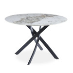 paris prix Table à Manger en Céramique "Marta" 120cm Blanc