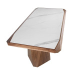 Paris Prix Table à Manger En Marbre "Calacatta" 220cm Blanc