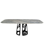 Paris Prix Table à Manger En Marbre "Christa" 240cm Bleu