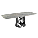 paris prix Table à Manger en Marbre "Christa" 240cm Bleu