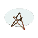 Paris Prix Table à Manger En Verre "Adela" 140cm Marron