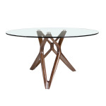paris prix Table à Manger en Verre "Adela" 140cm Marron
