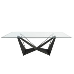 Paris Prix Table à Manger En Verre "Imelda" 240cm Transparent