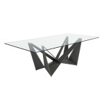 paris prix Table à Manger en Verre "Imelda" 240cm Transparent