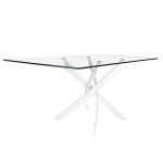 Paris Prix Table à Manger En Verre "Jenna" 140cm Transparent