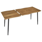 Paris Prix Table à Manger Extensible "Abbott" 120-160cm Naturel