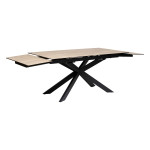 Paris Prix Table à Manger Extensible Effet Bois "Boot" 160-240cm Naturel