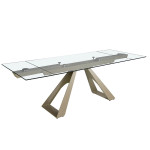 Paris Prix Table à Manger Extensible "Elvira" 160-200-240cm Transparent