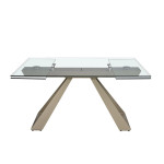 Paris Prix Table à Manger Extensible "Elvira" 160-200-240cm Transparent