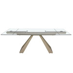 Paris Prix Table à Manger Extensible "Elvira" 160-200-240cm Transparent