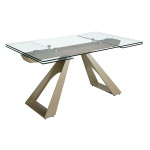 paris prix Table à Manger Extensible "Elvira" 160-200-240cm Transparent