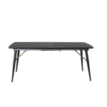 Paris Prix Table à Manger Extensible "Gold" 180-220cm Noir