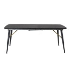 paris prix Table à Manger Extensible "Gold" 180-220cm Noir