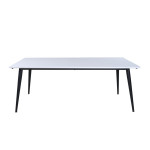Paris Prix Table à Manger Extensible "Jimmy" 195-285cm Blanc