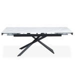 Paris Prix Table à Manger Extensible "Lara" 150-210cm Blanc & Noir