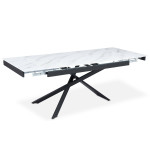 Paris Prix Table à Manger Extensible "Lara" 150-210cm Blanc & Noir