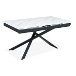 paris prix Table à Manger Extensible "Lara" 150-210cm Blanc & Noir