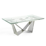 Paris Prix Table à Manger Extensible "Lazaro" 160-220cm Argent