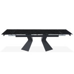 Paris Prix Table à Manger Extensible "Lynda" 180-260cm Noir