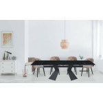 Paris Prix Table à Manger Extensible "Lynda" 180-260cm Noir