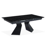 paris prix Table à Manger Extensible "Lynda" 180-260cm Noir