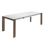 Paris Prix Table à Manger Extensible Marbre "Anna" 180-235cm Blanc