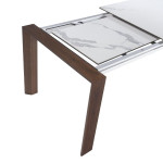 Paris Prix Table à Manger Extensible Marbre "Anna" 180-235cm Blanc