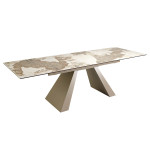Paris Prix Table à Manger Extensible Marbre "Ofelia" 180-220-260cm Blanc