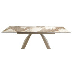 Paris Prix Table à Manger Extensible Marbre "Ofelia" 180-220-260cm Blanc
