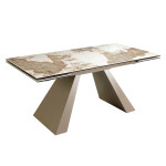 paris prix Table à Manger Extensible Marbre "Ofelia" 180-220-260cm Blanc