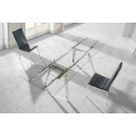 Paris Prix Table à Manger Extensible "Melina" 160-240cm Argent