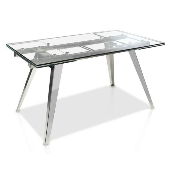 Paris Prix Table à Manger Extensible "Melina" 160-240cm Argent