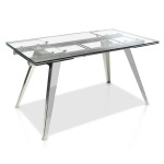 paris prix Table à Manger Extensible "Melina" 160-240cm Argent