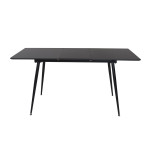 Paris Prix Table à Manger Extensible "Silar" 120-160cm Noir