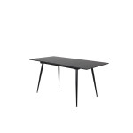 Paris Prix Table à Manger Extensible "Silar" 120-160cm Noir