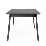 Paris Prix Table à Manger Extensible "Skagen" 140-180cm Noir