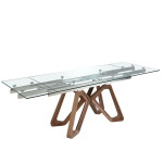 Paris Prix Table à Manger Extensible "Verre" 160-200-240cm Transparent